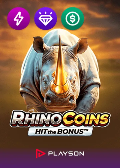 Rhino Coins Hit the Bonus pokie by Playson